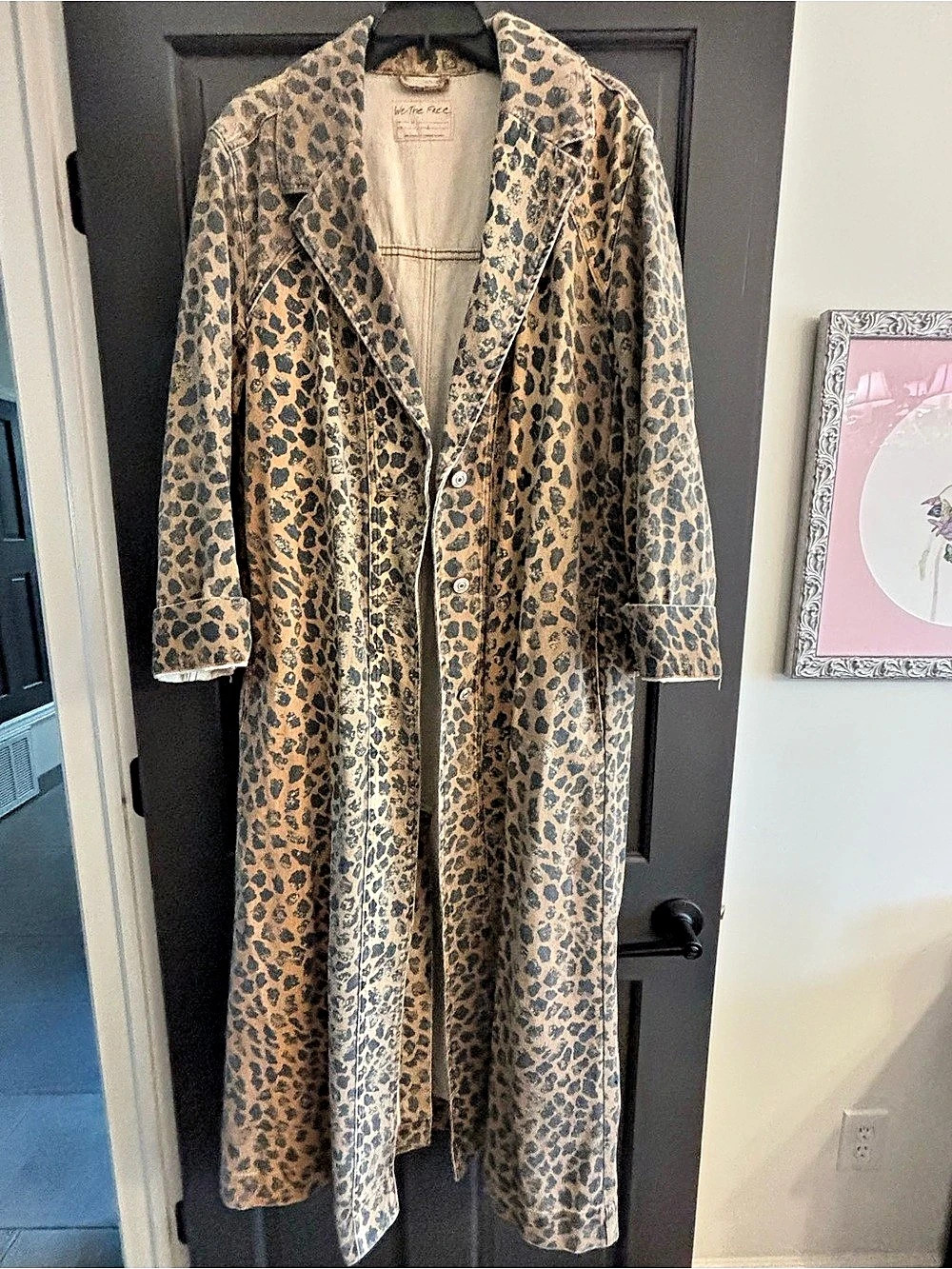 Free People We The Free Monique Denim Duster Brown & Black